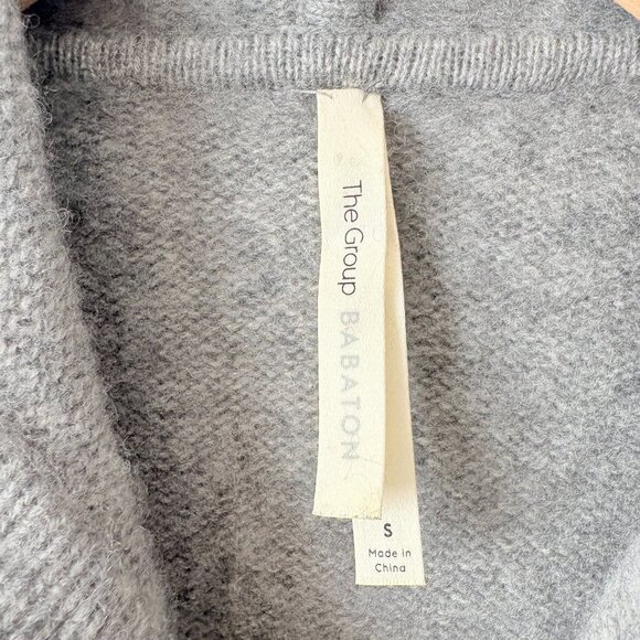 Aritzia The Group by Babaton Luxe Cashmere Hoodie Sweater Grey Size Small - Picture 8 of 9